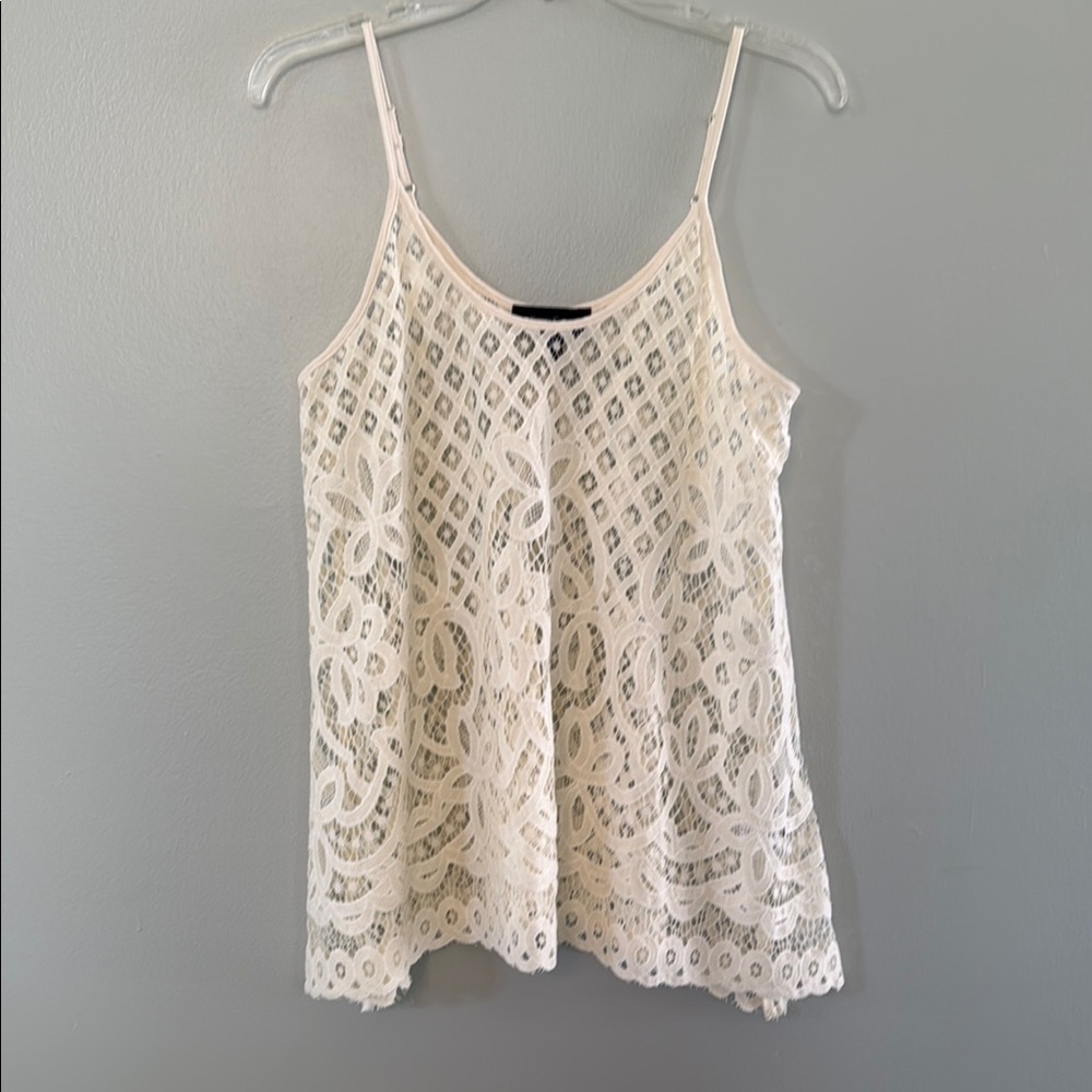 Karen Kane Lace Women’s Top in Cream Size S